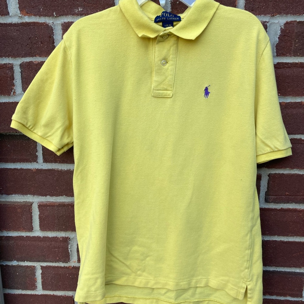 Ralph Lauren Yellow Polo Shirt for Kids Size 14/16 (kk)